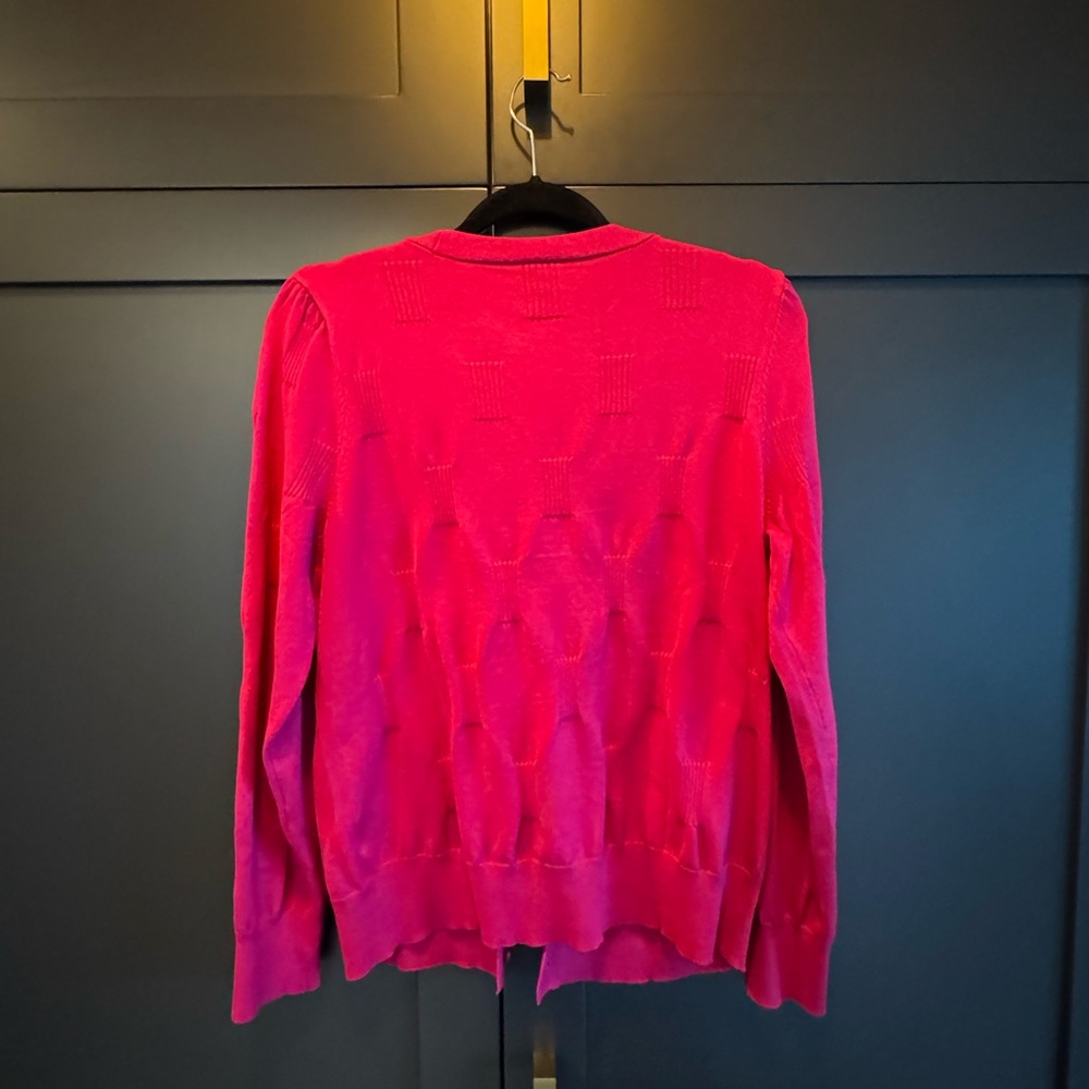 New Hot Pink Cardigan Sweater - Picture 3 of 8
